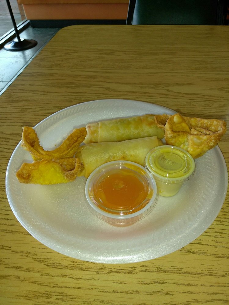 Spring Rolls and Crab Rangoon. Yelp