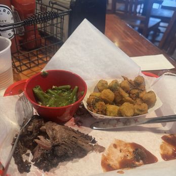 Smokin' Yards BBQ - Kobe beef brisket, friend okra and green beans. - Barbeque Near Me - Denver, Colorado