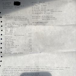 Avis Car Rental - Receipt that wasn't processed