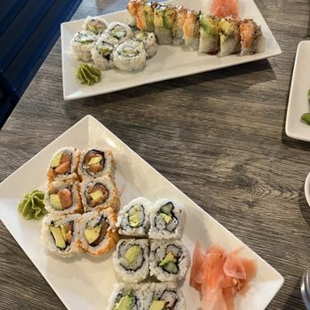 Ocean Wave - Top: california and double shrimp. Bottom: california and salmon avocado - Sushi Bars Near Me - Atlanta, Georgia Ocean Wave - Top: california and double shrimp. Bottom: california and salmon avocado - Sushi Bars Near Me - Atlanta, Georgia