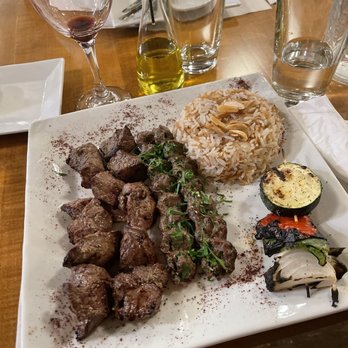 Takesh Grill - Filet Mignon Kabob ( ENTREES ) and kafta - Lebanese Near Me - Miami, Florida