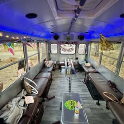Yellow Brew Bus - Inside of the brew bus!