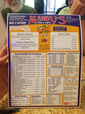 Menu photo 1 Mandy's Fish And Chips Phoenix, AZ Menu photo 1 Mandy's Fish And Chips Phoenix, AZ