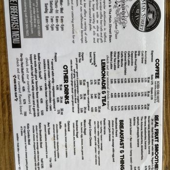 Ginaveve's Main Street Bean - Menu - Coffee & Tea Near Me - Safford, Arizona Ginaveve's Main Street Bean - Menu - Coffee & Tea Near Me - Safford, Arizona