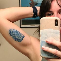 Iron Wolf Tattoo - Zircon tattoo! Geology tattoo! Science tattoo! Deep geologic time tattoo!
