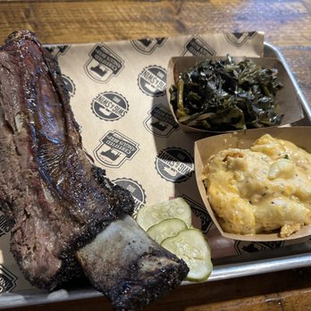 Swig & Swine - Beef rib, greens and MAC & Cheese - Whiskey Bars Near Me - Myrtle Beach, South Carolina