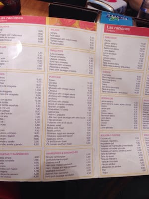 Menu photo 2 Meson Cestaños Santiago de Compostela, C