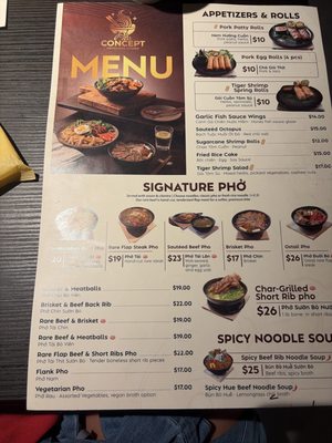 Menu photo 1 Pho Concept Las Vegas, NV Menu photo 1 Pho Concept Las Vegas, NV
