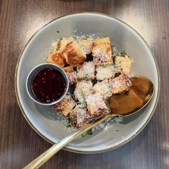The Fox Hole - Wisconsin Cheese Curds served with Raspberry Jalapeno Jam - American Near Me - Orange City, Iowa The Fox Hole - Wisconsin Cheese Curds served with Raspberry Jalapeno Jam - American Near Me - Orange City, Iowa