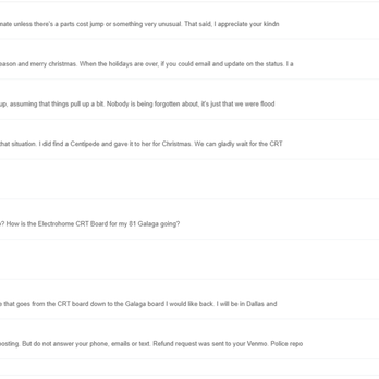 Hyperspace Arcade Repair - Email responses with Patrick, Notice emails stop from Patrick on Dec 26, 2025. - Electronics Repair Near Me Hyperspace Arcade Repair - Email responses with Patrick, Notice emails stop from Patrick on Dec 26, 2025. - Electronics Repair Near Me