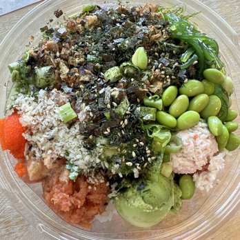 Poke Dot - Spicy tuna, tuna, and salmon bowl -- fish was good. Just the bowl was undersauced. - Seafood Near Me - Claremont, California