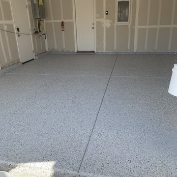 Arceo Epoxy Concrete Coatings - Part 2 with flakes finished - Flooring Near Me