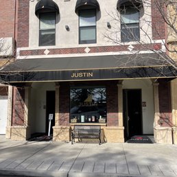 Exterior outside entrance of JUSTIN Downtown Tasting Room - Paso Robles, California Exterior outside entrance of JUSTIN Downtown Tasting Room - Paso Robles, California