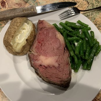 City Tavern - PrimeRib cooked Med-Rare, veg and baked, needed more salt/butter/sour cream - American Near Me - Manassas, Virginia City Tavern - PrimeRib cooked Med-Rare, veg and baked, needed more salt/butter/sour cream - American Near Me - Manassas, Virginia