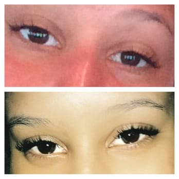 Amazing Lash Studio - Top picture sun-burned but wanted them fuller. Bottom is Kim's work. Both techs very nice just wanted them fuller. - Eyelash Service Near Me - Pearland, Texas Amazing Lash Studio - Top picture sun-burned but wanted them fuller. Bottom is Kim's work. Both techs very nice just wanted them fuller. - Eyelash Service Near Me - Pearland, Texas