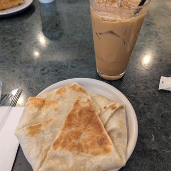 Sonoran House - Breakfast Crunchwrap and iced pumpkin spice latte - Coffee & Tea Near Me - Tucson, Arizona