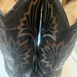 Excellent work fixing the tear in my left boot. It looks so good I'm going to have him do the right boot to match. Excellent work fixing the tear in my left boot. It looks so good I'm going to have him do the right boot to match.