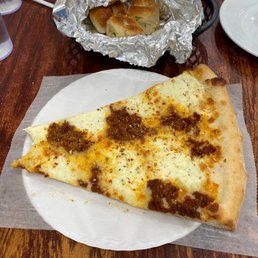 Lasagna slice and garlic knots. Lasagna slice and garlic knots.