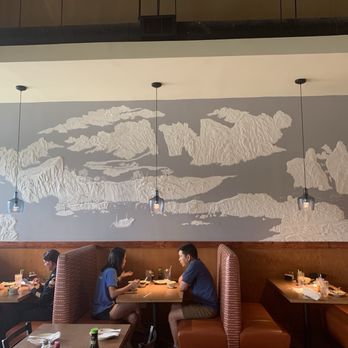 Wasabi Bistro - Our waiter created this amazing gray and white mural on the side wall of Wasabi Bistro! Check out the details on the little boat! - Asian Fusion Near Me - Conroe, Texas Wasabi Bistro - Our waiter created this amazing gray and white mural on the side wall of Wasabi Bistro! Check out the details on the little boat! - Asian Fusion Near Me - Conroe, Texas