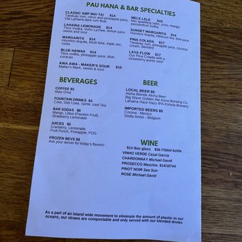 Aloha Mixed Plate - Drink Menu - Hawaiian Near Me - Lahaina, Hawaii