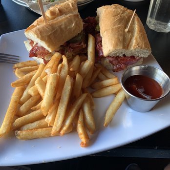 Sena On Myrtle - Pastrami with fries. Nachos and a Cobb salad in the back. - New American Near Me - Monrovia, California Sena On Myrtle - Pastrami with fries. Nachos and a Cobb salad in the back. - New American Near Me - Monrovia, California