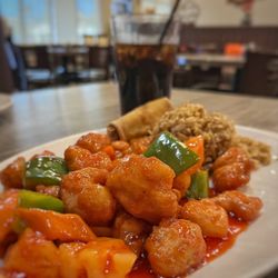 Wild Ginger Asian Bistro - Sweet and sour chicken with fried rice