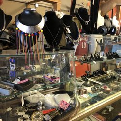 Southtown Flea Market - Glass counter with Sterling silver, Gold and costume jewelry. Plus, some amazing crystals!