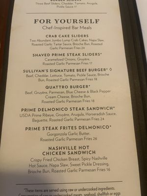 Menu photo 3 Sullivan's Steakhouse Naperville, IL