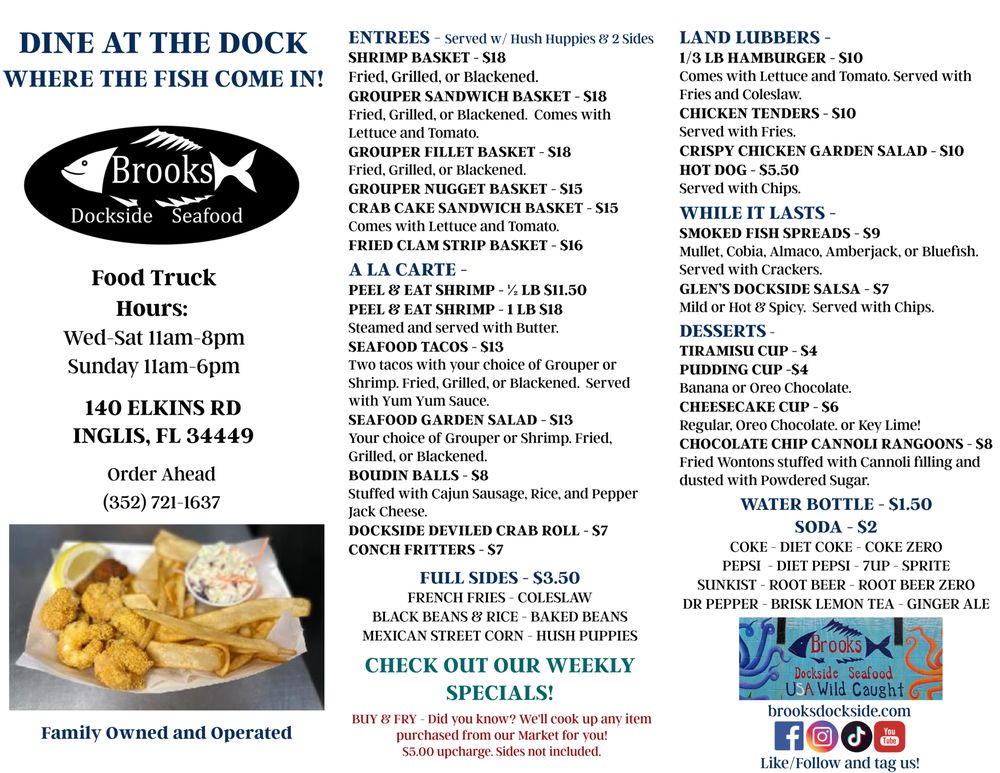 Brooks Dockside Seafood Logo