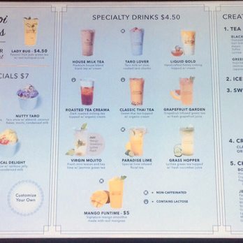 Teaspoon - Menu, October 2017. - Bubble Tea Near Me - Redwood City, California Teaspoon - Menu, October 2017. - Bubble Tea Near Me - Redwood City, California