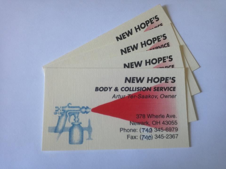 NEW HOPES BODY & COLLISION SERVICE Updated July 2024 378 Wehrle Ave