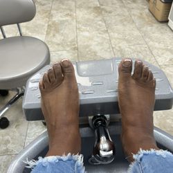 Top Nails - I asked for French tip. I had green polish on previously. They didn't even remove all the polish.