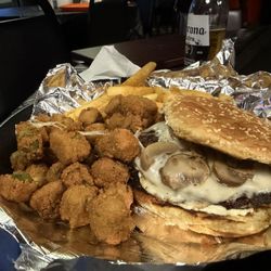 Definitely Delicious - Mushroom Swiss burger