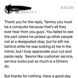 So I just had to reply back. So I just had to reply back.
