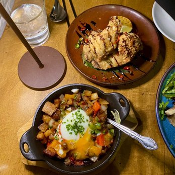 Bone Kettle - Sisig (bottom) and fried chicken wings (top) - Breakfast & Brunch Near Me - Pasadena, California