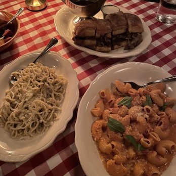Trivoli Tavern - Truffle bucatini, shaved prime rib sandwich, and vodka rigatoni - American Near Me - Chicago, Illinois Trivoli Tavern - Truffle bucatini, shaved prime rib sandwich, and vodka rigatoni - American Near Me - Chicago, Illinois