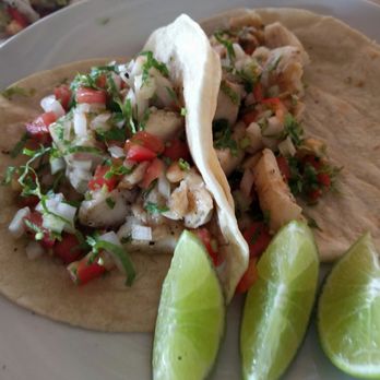 Nohoch Kay - Fish tacos are amazing and available with flotor or corn tortillas. - Seafood Near Me - Mahahual, ROO