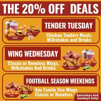 Wings Co - The 20% OFF Deals at Wings Co you don't want to miss! - Chicken Wings Near Me - Myrtle Beach, South Carolina Wings Co - The 20% OFF Deals at Wings Co you don't want to miss! - Chicken Wings Near Me - Myrtle Beach, South Carolina