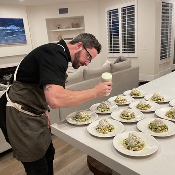 Flavor Affinity - Final touches on the crab dish - Personal Chefs Near Me