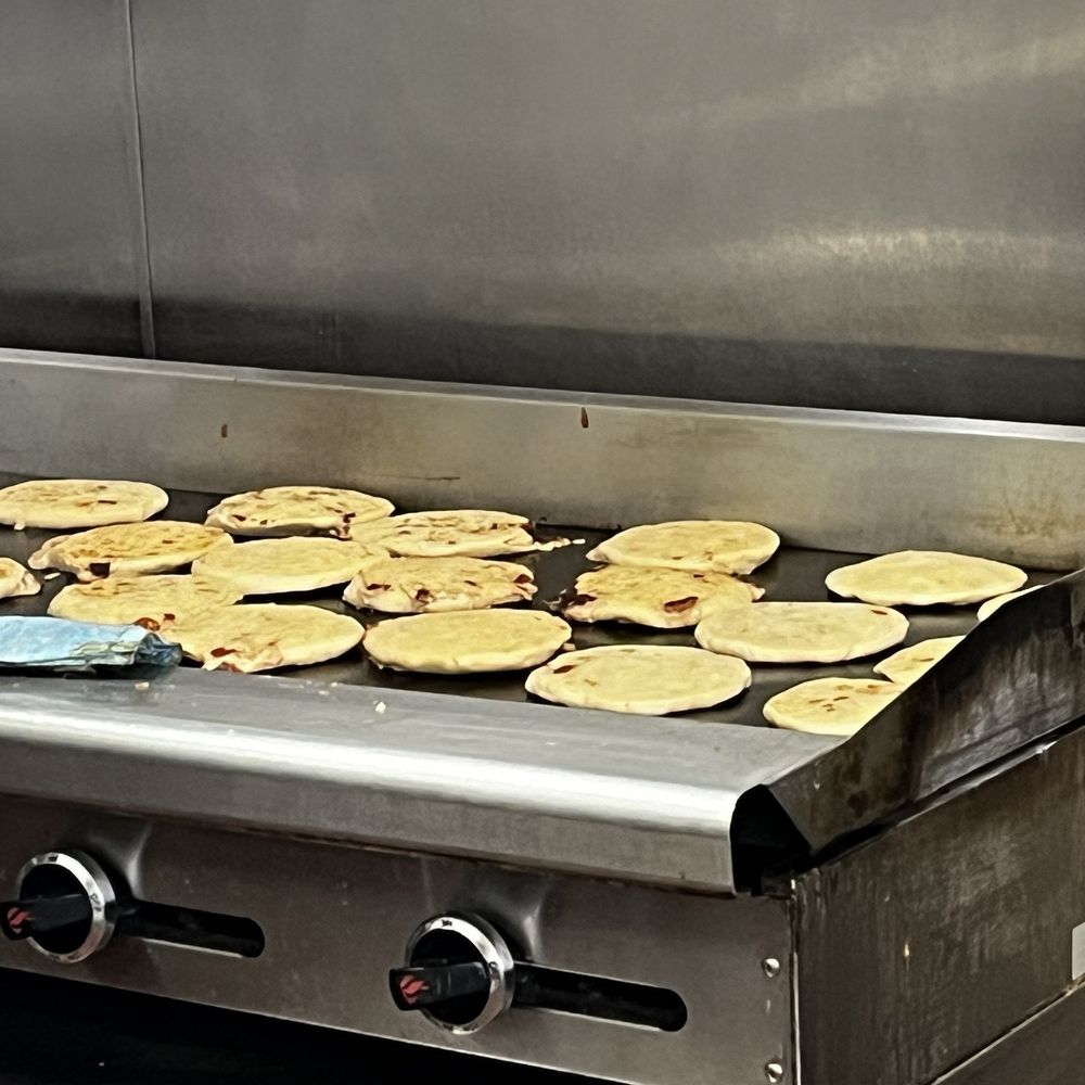 Papusas being made to order! Papusas being made to order!
