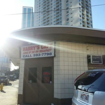 Harry's Café - Front entrance at 0830 - Breakfast & Brunch Near Me - Honolulu, Hawaii Harry's Café - Front entrance at 0830 - Breakfast & Brunch Near Me - Honolulu, Hawaii