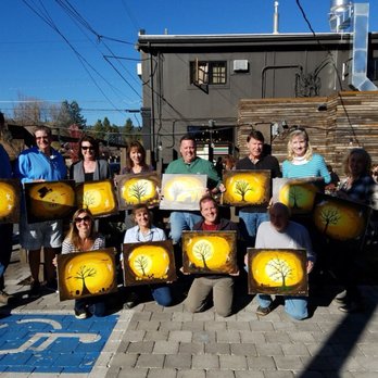 Sunriver Brewing Co - Galveston Pub - Our group and the finished Halloween canvas party! - Brewpubs Near Me - Bend, Oregon Sunriver Brewing Co - Galveston Pub - Our group and the finished Halloween canvas party! - Brewpubs Near Me - Bend, Oregon