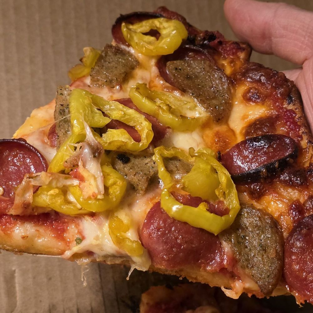 Joey's Pizza Depew - Small (12", 8 Slice) Cheese, Pep, Meatball, & Banana Pepper Pizza (cut into 6 slices & cooked extra crispy on the bottom) - Pizza Near Me - Depew, New York Joey's Pizza Depew - Small (12", 8 Slice) Cheese, Pep, Meatball, & Banana Pepper Pizza (cut into 6 slices & cooked extra crispy on the bottom) - Pizza Near Me - Depew, New York