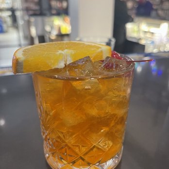 Ballard Brew Hall - Old fashioned with cheap cherries and orange slice ? Really ? - Burgers Near Me - Seattle, Washington