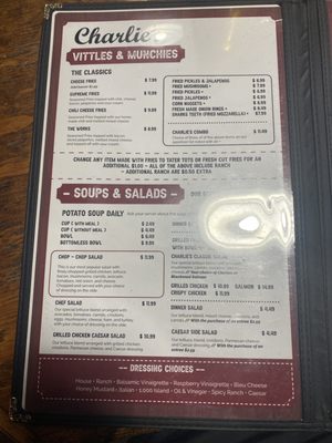 Menu photo 1 Charlie's Old Fashioned Kitchen Royse City, TX