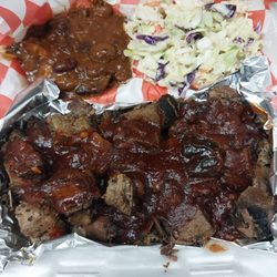 Smokehouse BBQ - Medium cooked Beef Brisket Combo with Pineapple Coleslaw and Brisket Chili!