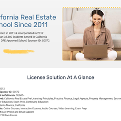 License Solution at a glance: founded in 2011, serving more than 38,600 California real estate students.