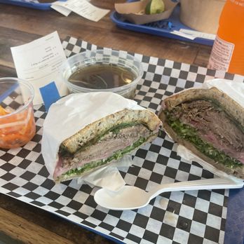 And Broth - Pho brisket sandwich on rye - Asian Fusion Near Me - Santa Ana, California And Broth - Pho brisket sandwich on rye - Asian Fusion Near Me - Santa Ana, California