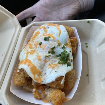 Egg Tuck - Tater tots with egg. - Breakfast & Brunch Near Me - West Hollywood, California Egg Tuck - Tater tots with egg. - Breakfast & Brunch Near Me - West Hollywood, California
