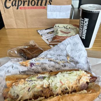 Capriotti's Sandwich Shop - Order the Capastrami sandwich which is a delicious pastrami with a cold coleslaw and a special sauce that was tangy and sweet. - Sandwiches Near Me - Valencia, California